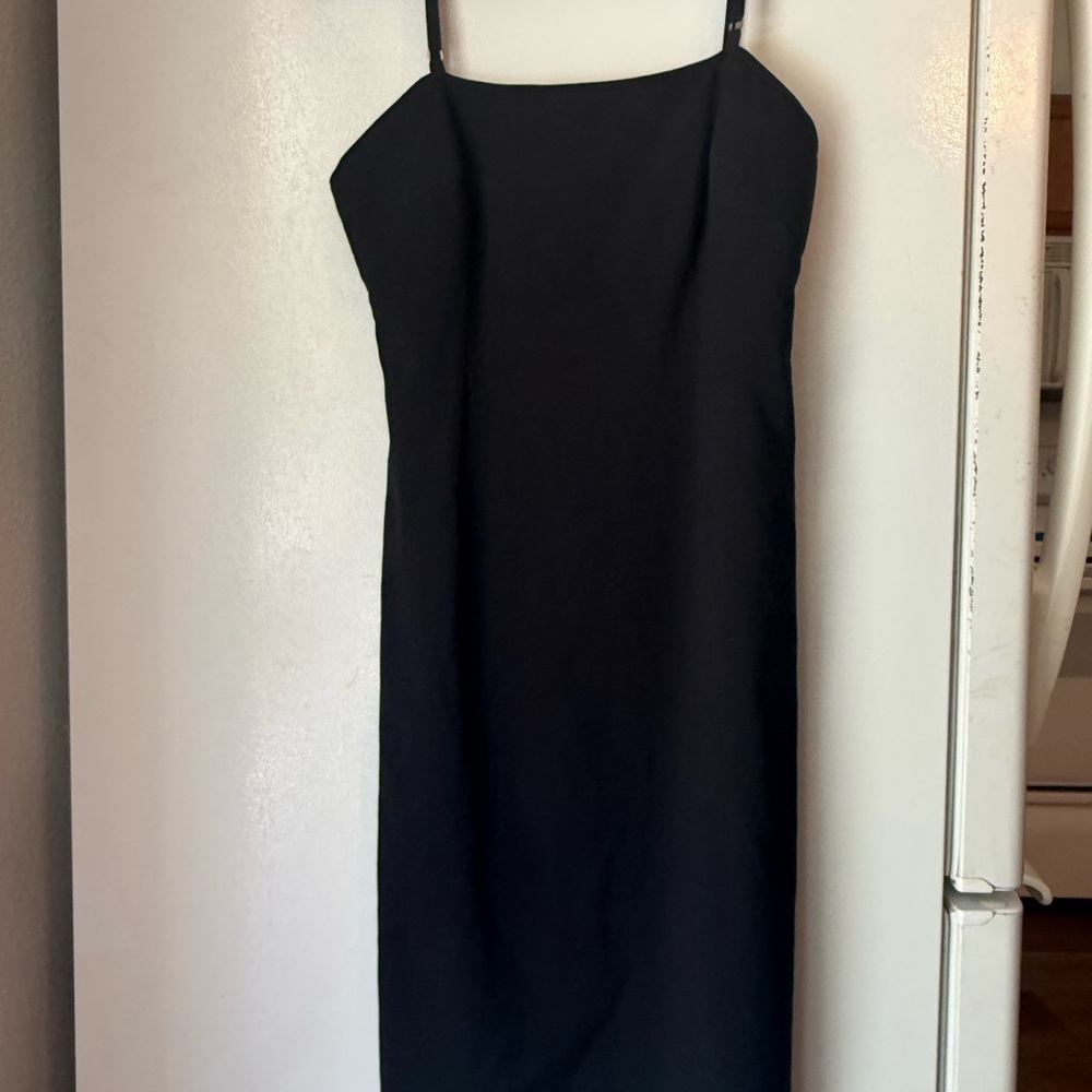 BCBGMaxAzria Black Midi Slip Dress
